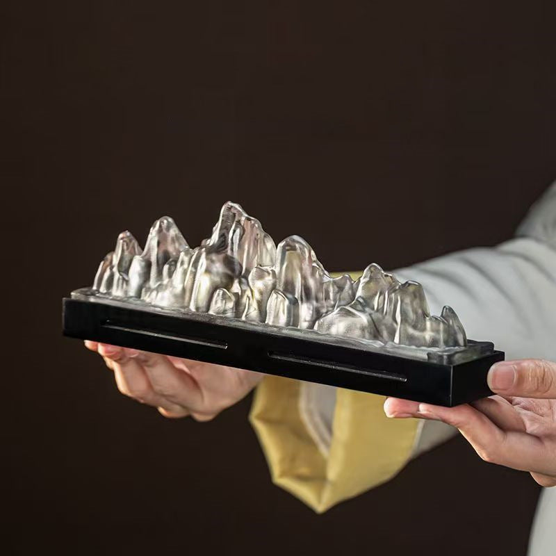 Ink-Wash Landscape Glass Incense Box