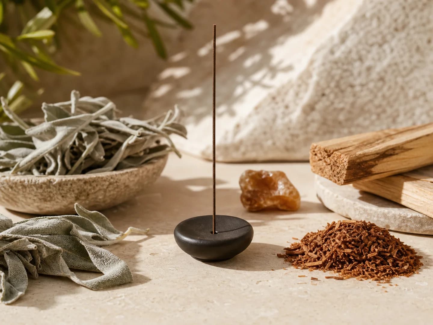 What does cedar, sage, and palo santo incense smell like?