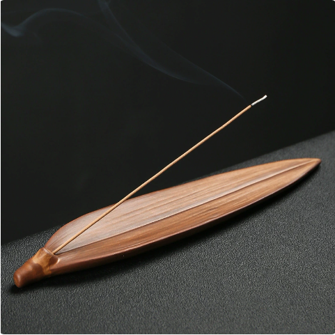 Bamboo Brings Peace ceramic incense holder