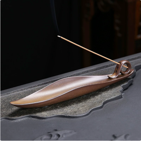 Fortune and Prosperity ceramic incense holder