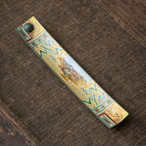 Great Wall enamel landscape incense holder