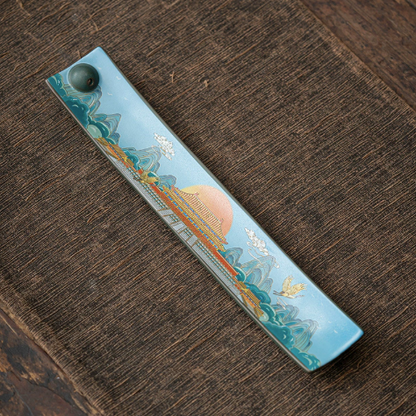 Palace enamel landscape incense holder