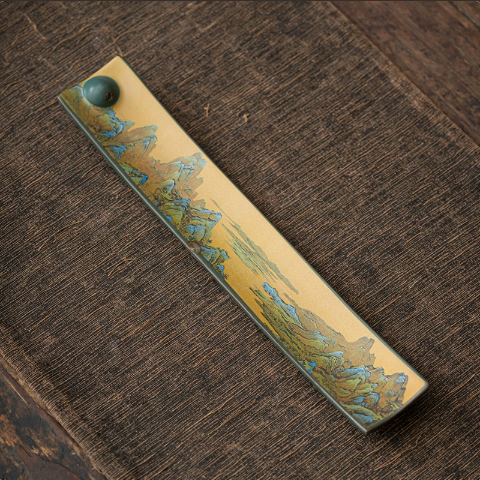 Thousand Miles Landscape enamel incense holder