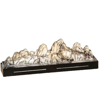 Amber Ink-Wash Landscape glass incense box