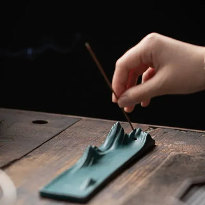 Thousand Miles Landscape Ceramic Incense Holder