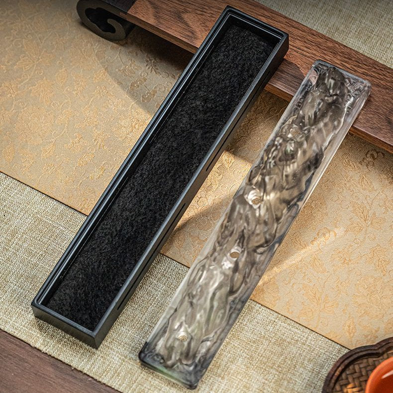 Ink-Wash Landscape Glass Incense Box