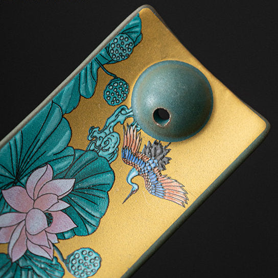 Enamel Landscape Incense Holder