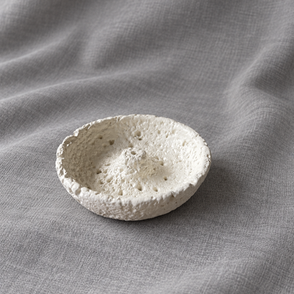 Cream Textured Bowl incense holder